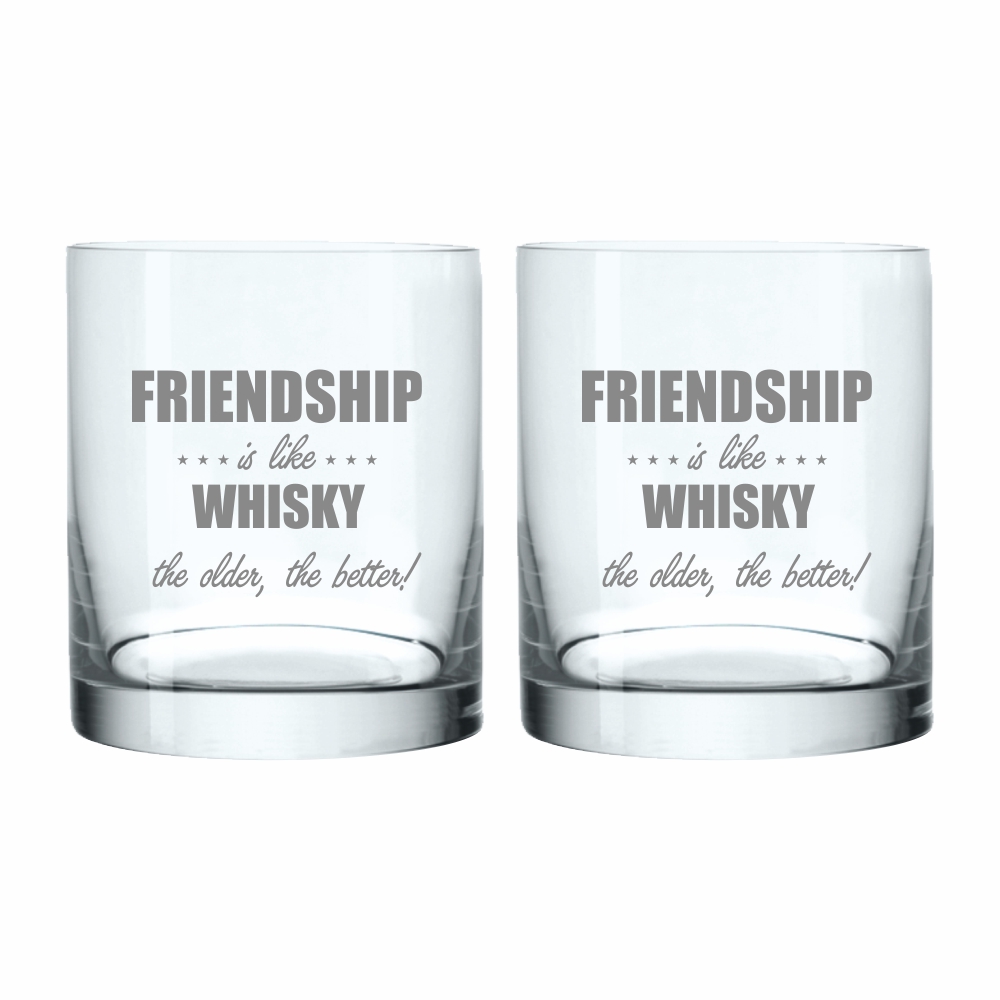 Friendship_is_like_whisky_SET Bild: Whisky Glas Friendship 2er Set