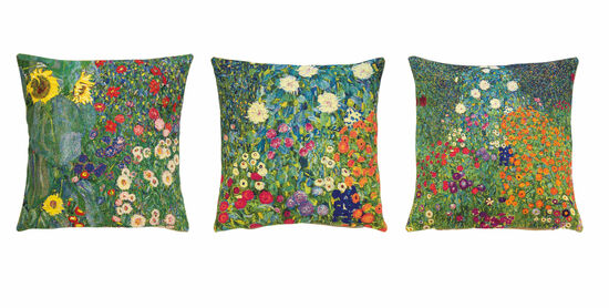 913896_1_550x550 Bild: Gustav Klimt: 3 Kissenhüllen mit Künstlermotiven im Set