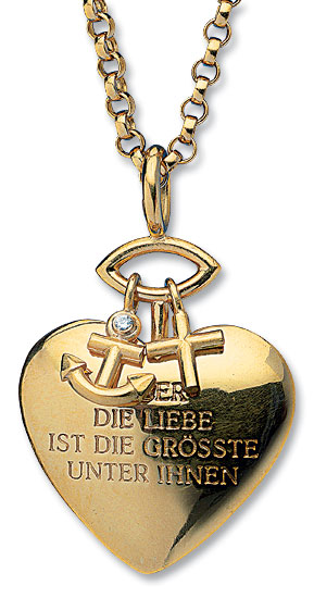 730441IJImG321DNnKC Bild: Christiane Wendt: Herz-Anhänger "Glaube, Liebe, Hoffnung" mit Kette