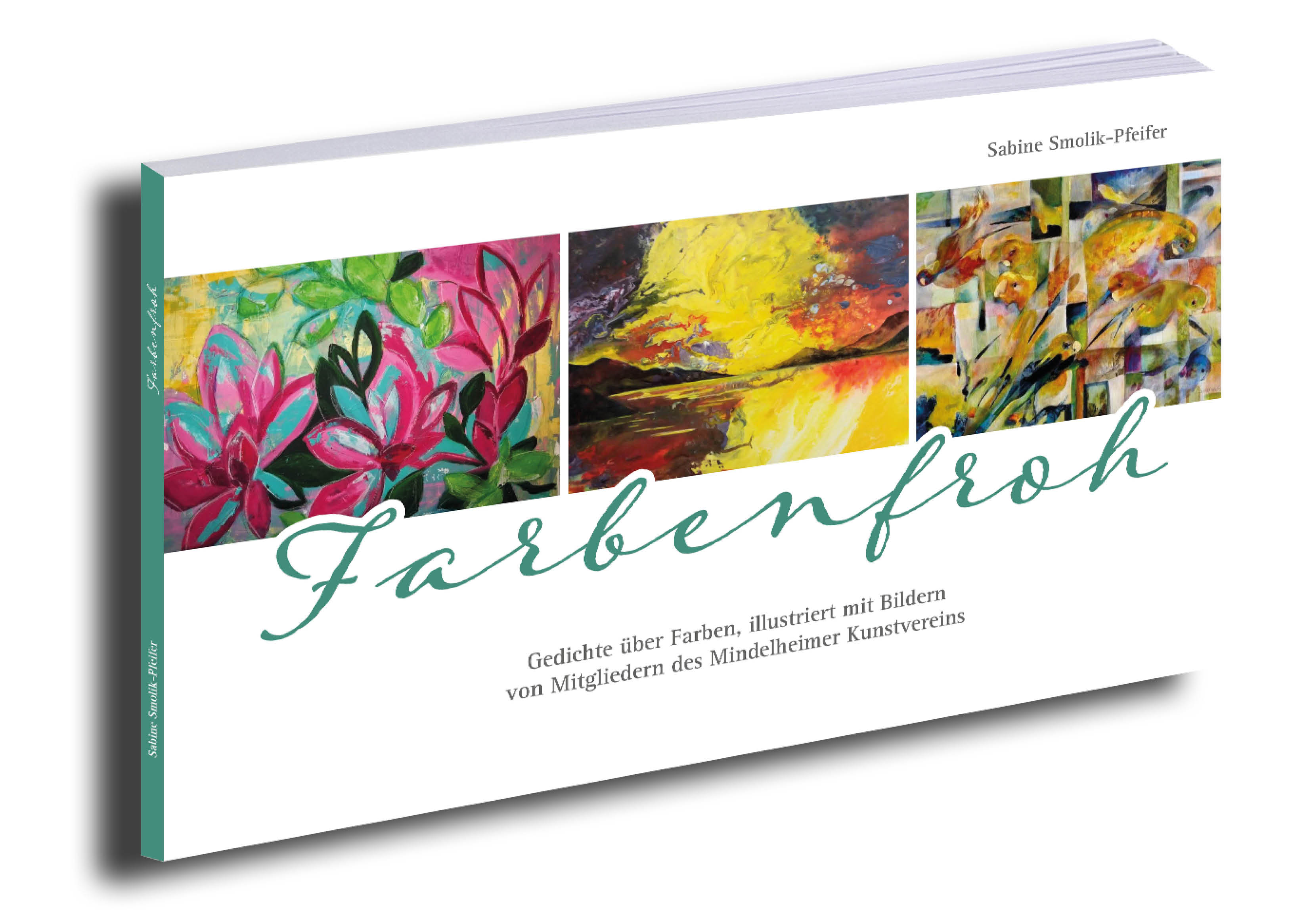 Buchcover-mit-Schatten Bild: Gedichtbuch Farbenfroh