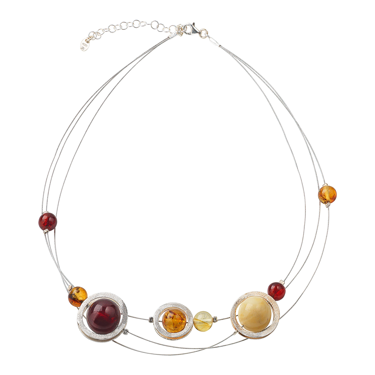 Bernsteincollier "Sonne, Mond und Sterne"