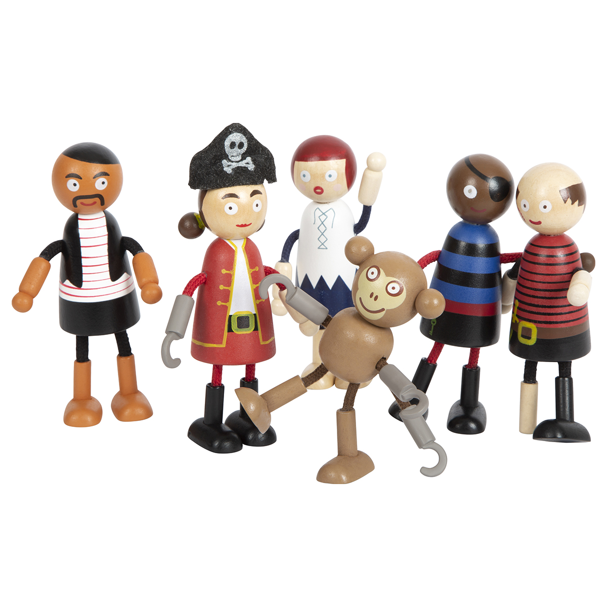 12412_small_foot_Biegepuppen_Piraten_Figuren_Gruppe_feiern_1200x1200px Bild: Biegepuppen "Piraten"