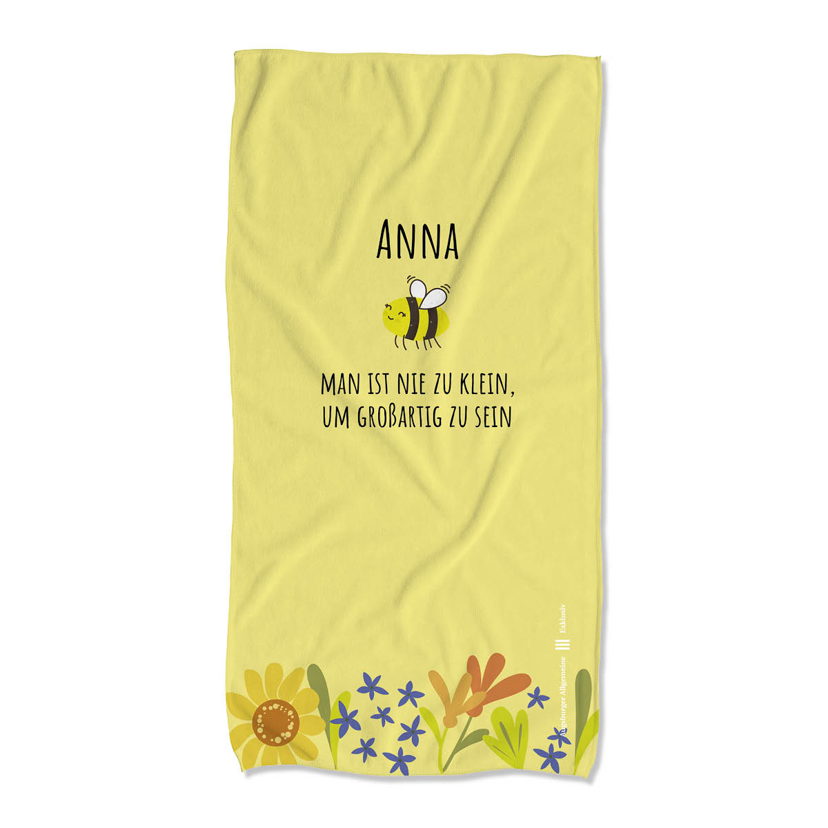Kinderbadetuch "Biene" - gelb Bild: Kinderbadetuch "Biene" - gelb