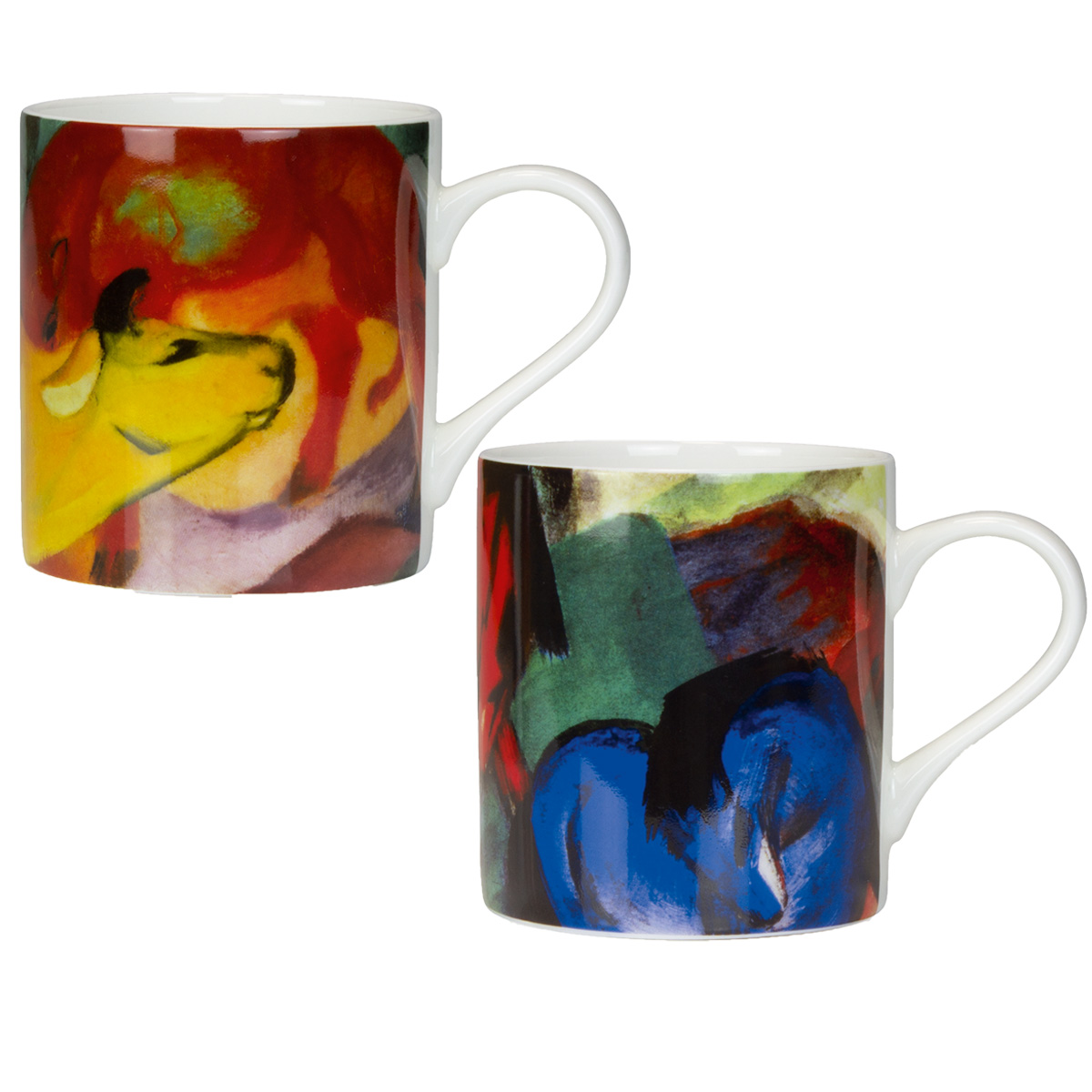 Franz Marc: 2 Becher "Blauer Reiter" im Set, Porzellan