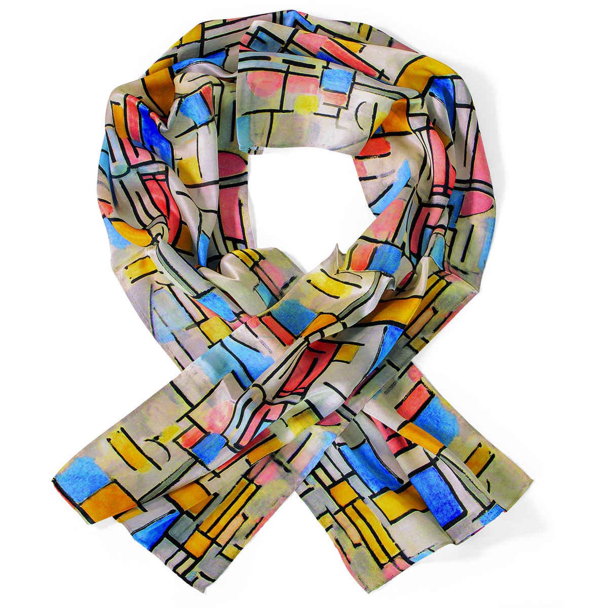 944921_1200x1200 Bild: Piet Mondrian: Seidenschal "Composition in Oval with Color Planes 1"