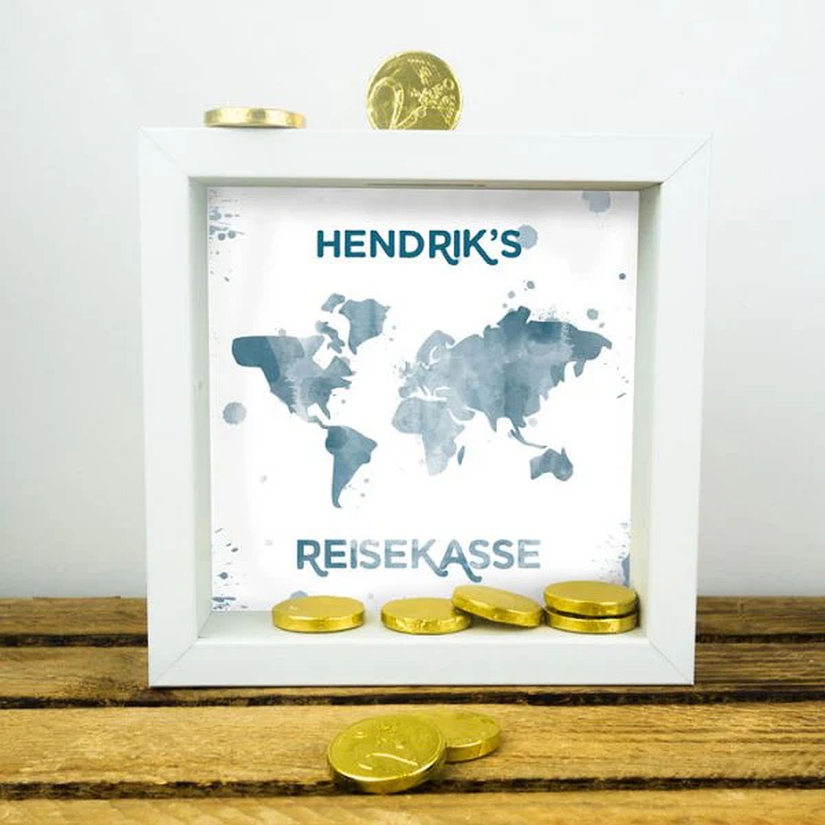 Personalisierbare Spardose - Reisekasse