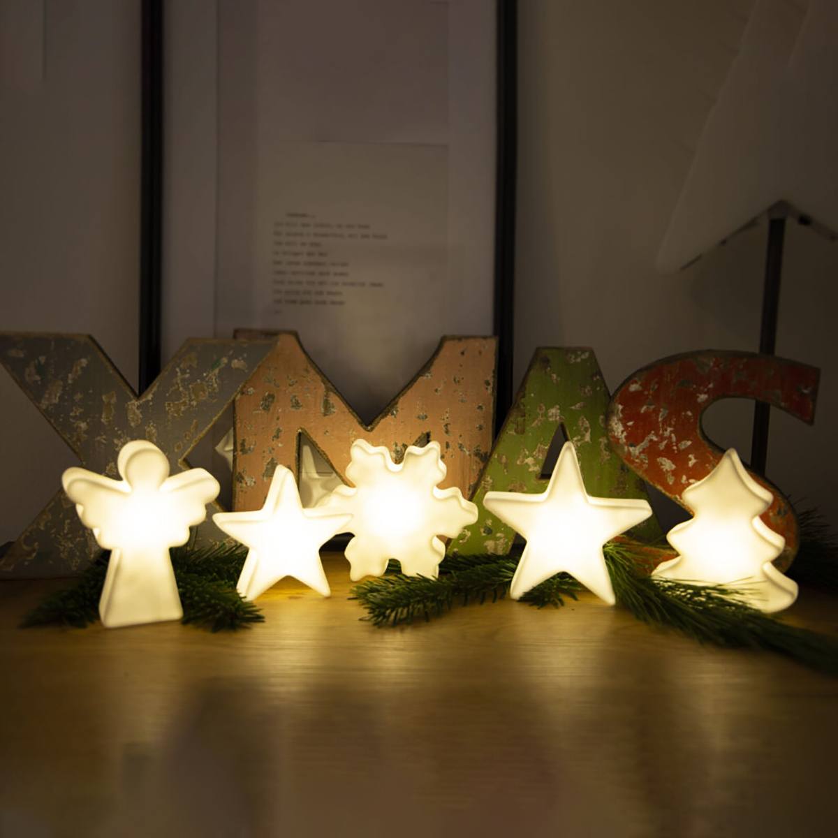Motivleuchten-Set "Christmas Family" Symbol, Sternsymbol