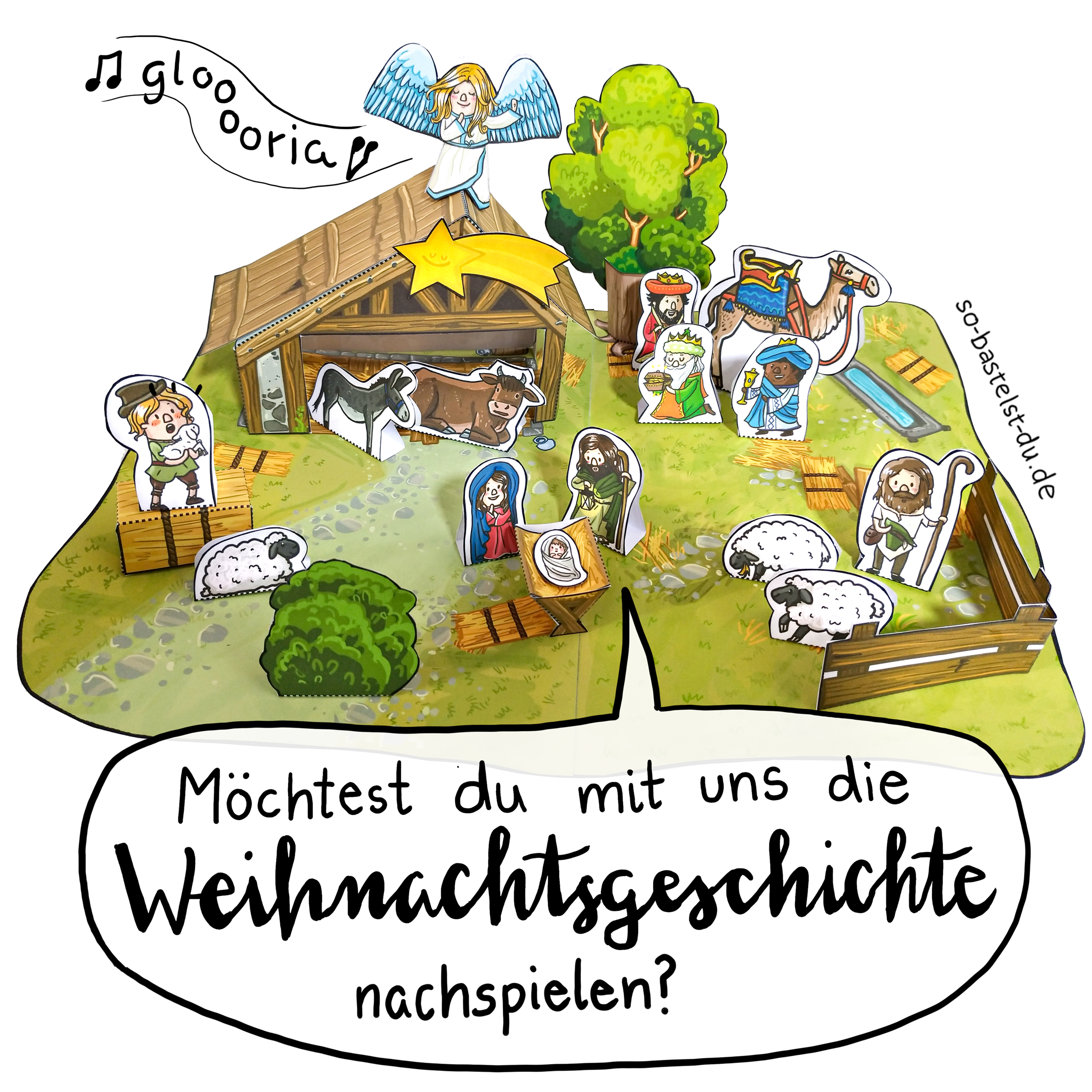 So bastelst du - Krippe