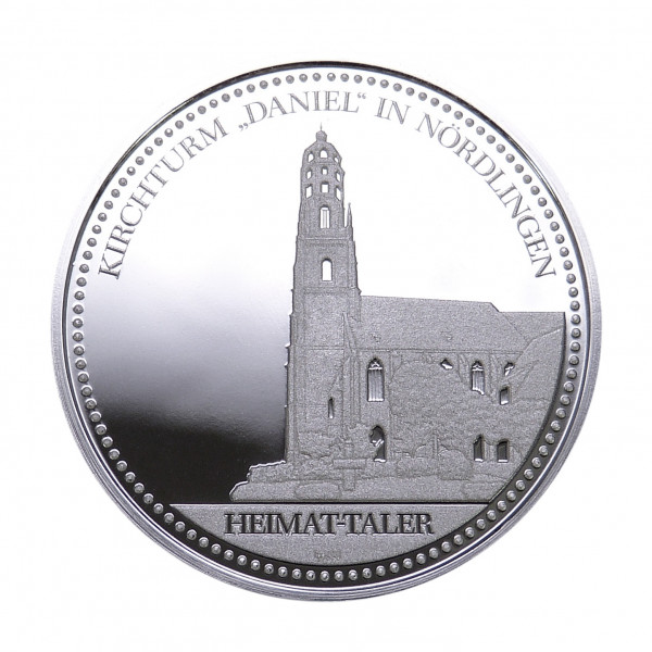 Heimat-Taler Motiv 3 "Kirchturm Daniel Nördlingen"