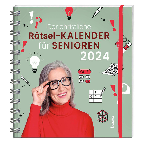 Buchkalender „Der christliche Rätsel-Kalender für Senioren 2024“