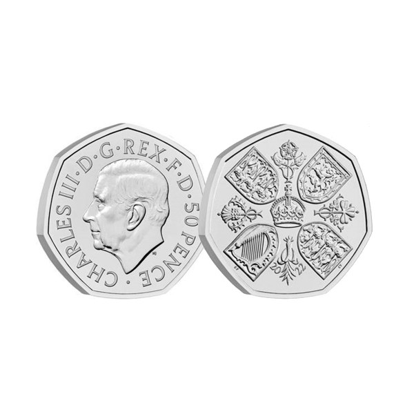 50 Pence Münze King Charles III.