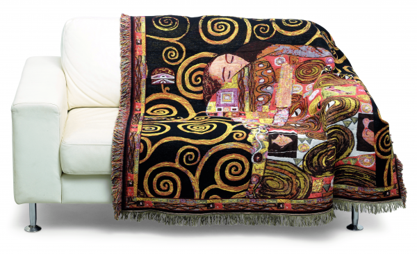 Gustav Klimt: Wohnplaid "Die Erfüllung"