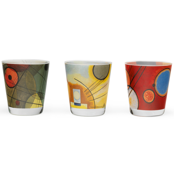 3 Glas-Windlichter Wassily Kandinsky