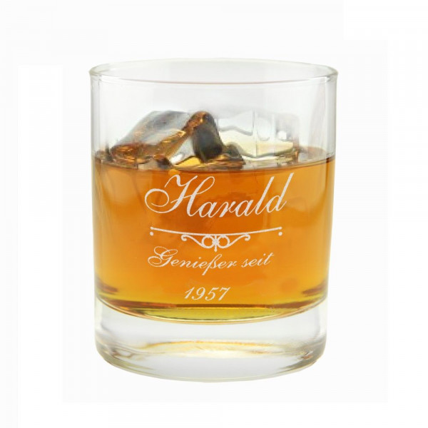 Whisky Glas "Genießer seit" - personalisiert